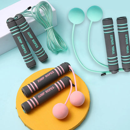 Cordless Jump Rope Wireless Skipping Rope with Two Balls Indoor Fast Speed Free Skipping Rope for Fitness Suitable for Boxing MMA WOD Training