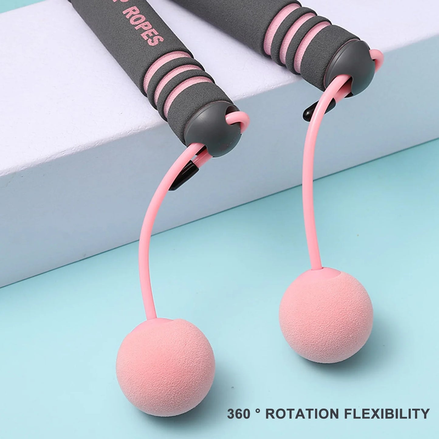 Cordless Jump Rope Wireless Skipping Rope with Two Balls Indoor Fast Speed Free Skipping Rope for Fitness Suitable for Boxing MMA WOD Training